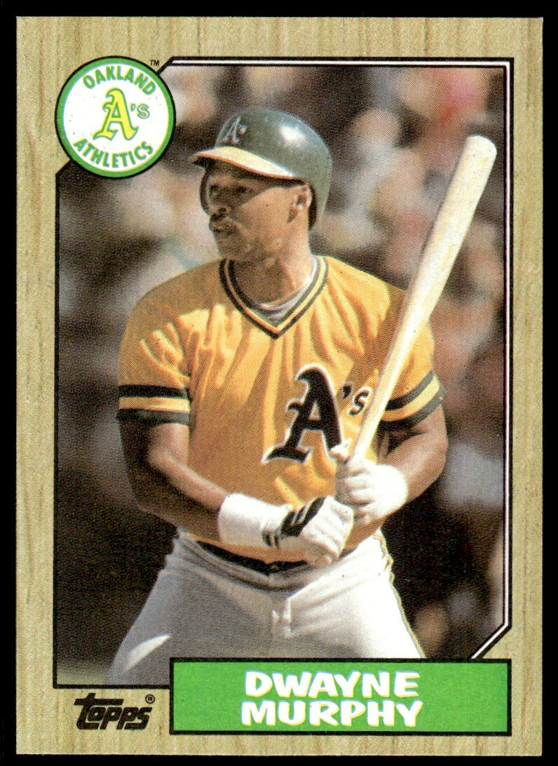 1987 Topps Baseball Card Dwayne Murphy Oakland Athletics #743