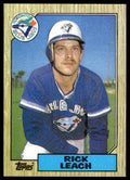 1987 Topps Baseball Card Rick Leach Toronto Blue Jays #716
