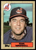 1987 Topps Baseball Card Tom Waddell Cleveland Indians #657