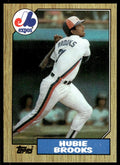 1987 Topps Baseball Card Hubie Brooks Montreal Expos #650