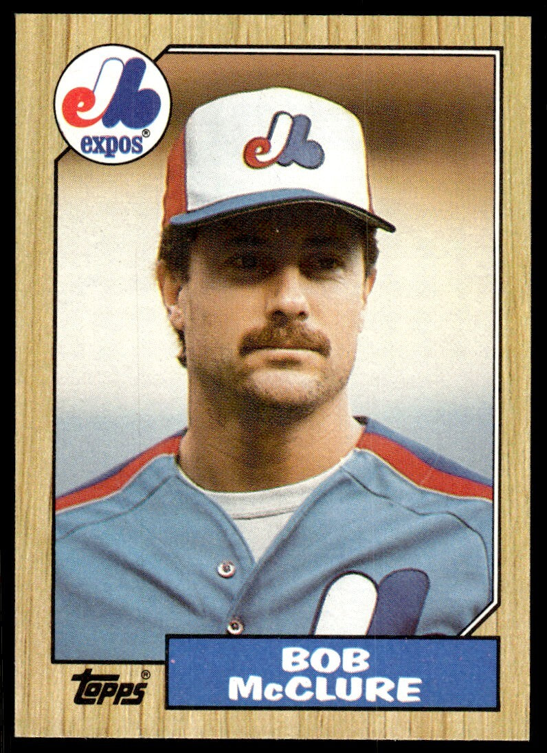 1987 Topps Baseball Card Bob McClure Montreal Expos #707