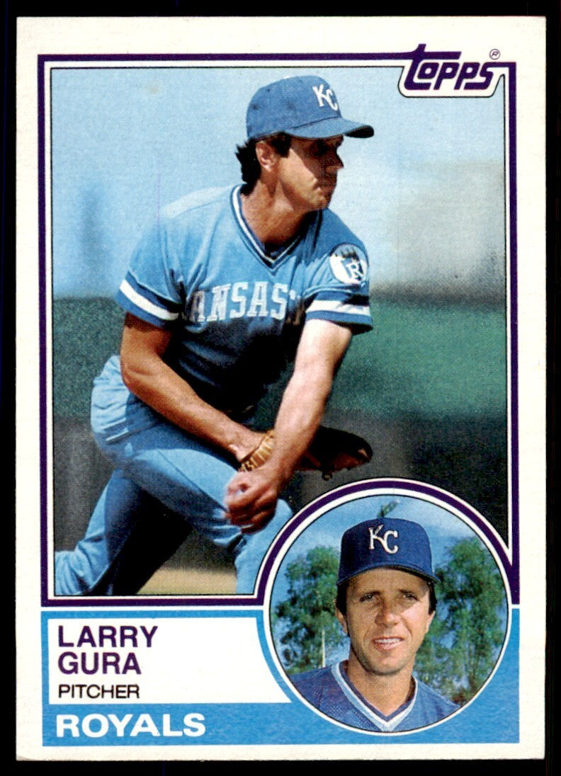 1983 Topps Larry Gura A Baseball Cards #340