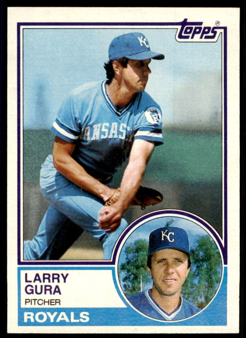 1983 Topps Larry Gura B Baseball Cards #340