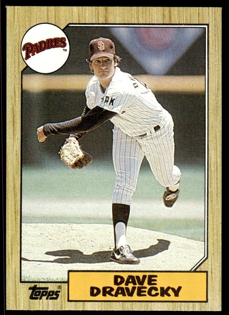 1987 Topps Baseball Card Dave Dravecky San Diego Padres #470