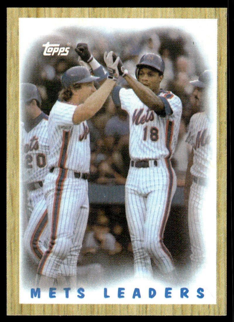 1987 Topps Baseball Card Mets Leaders New York Mets #331