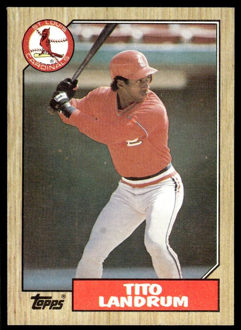 1987 Topps Baseball Card Tito Landrum St. Louis Cardinals #288