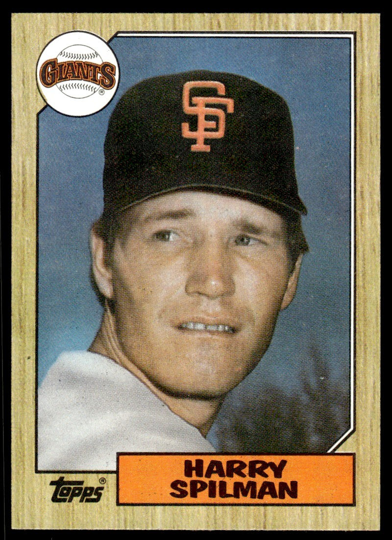1987 Topps Baseball Card Harry Spilman San Francisco Giants #64
