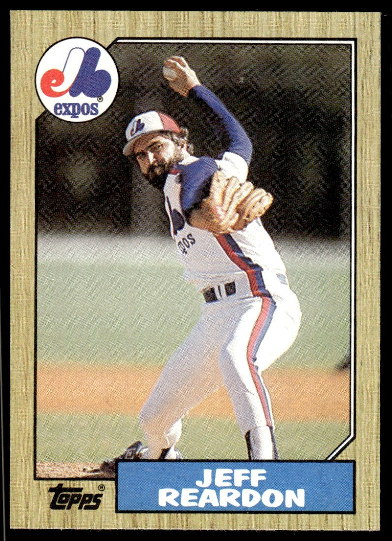 1987 Topps Baseball Card Jeff Reardon Montreal Expos #165