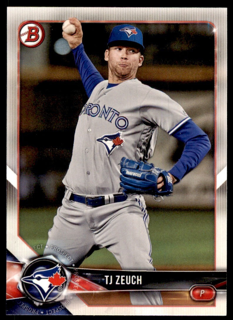 2018 Bowman T.J. Zeuch B Baseball Cards #BP56