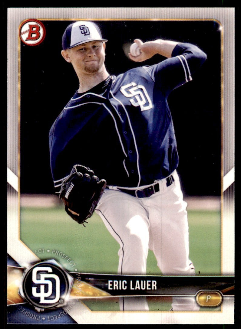2018 Bowman Eric Lauer Baseball Cards #BP18
