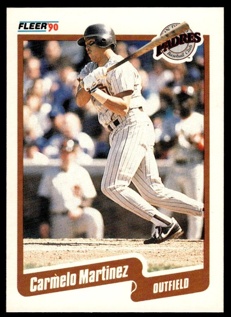 1990 Fleer Baseball Card Carmelo Martinez San Diego Padres #162