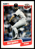 1990 Fleer Baseball Card Rick Aguilera Minnesota Twins #365