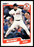 1990 Fleer Baseball Card Wes Gardner Boston Red Sox #275