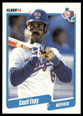 1990 Fleer Baseball Card Cecil Espy Texas Rangers #295