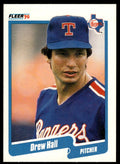 1990 Fleer Baseball Card Drew Hall Texas Rangers #299