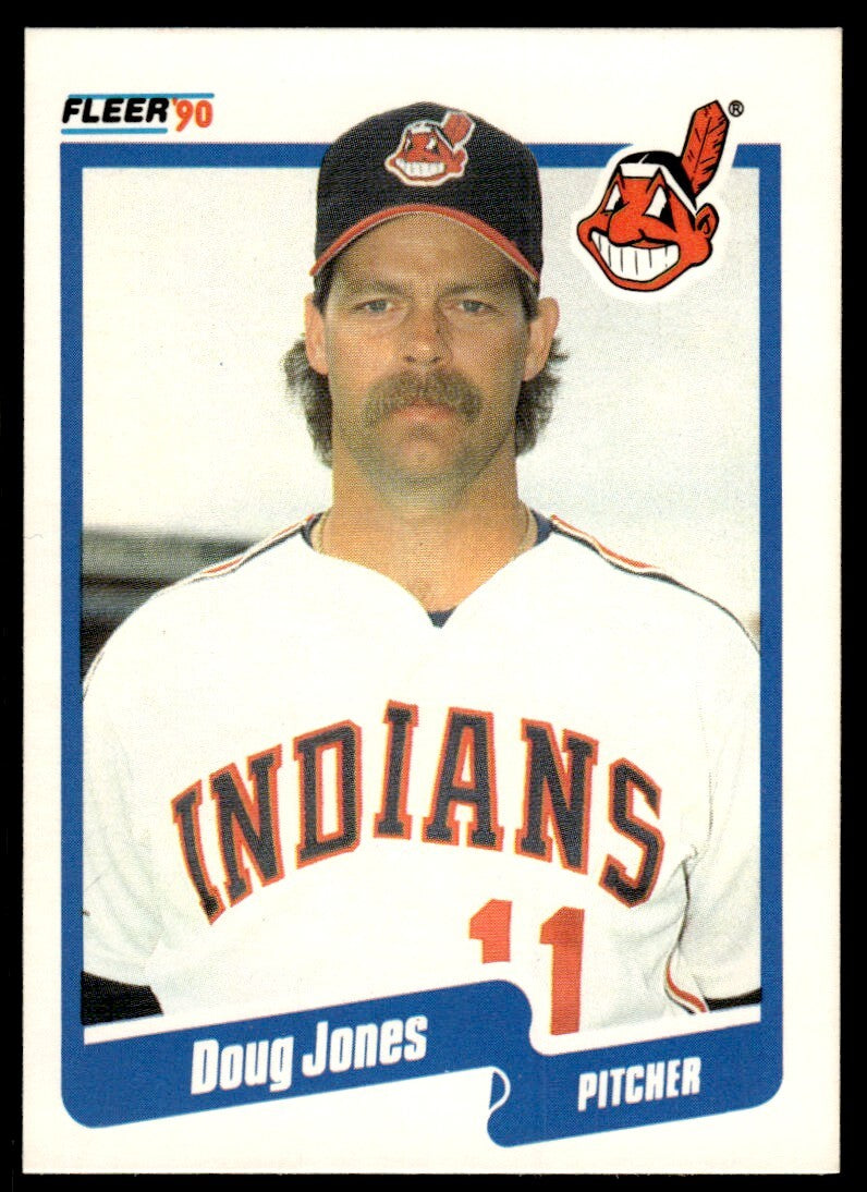 1990 Fleer Baseball Card Doug Jones Cleveland Indians #495