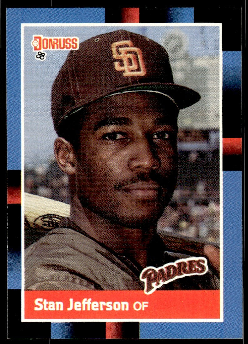 1988 Donruss Baseball Card Stan Jefferson San Diego Padres #187