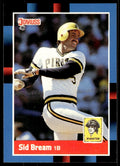 1988 Donruss Baseball Card Sid Bream Pittsburgh Pirates #188