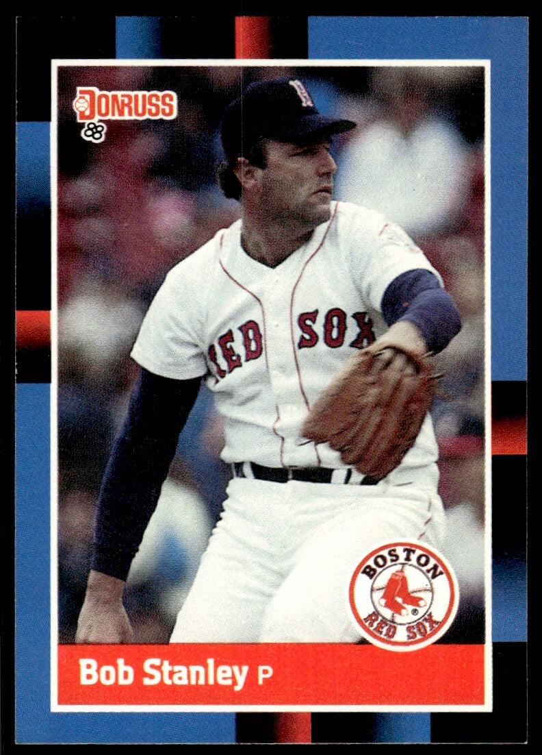 1988 Donruss Baseball Card Bob Stanley Boston Red Sox #92