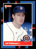 1988 Donruss Baseball Card Jeff Robinson Rookie Detroit Tigers #296
