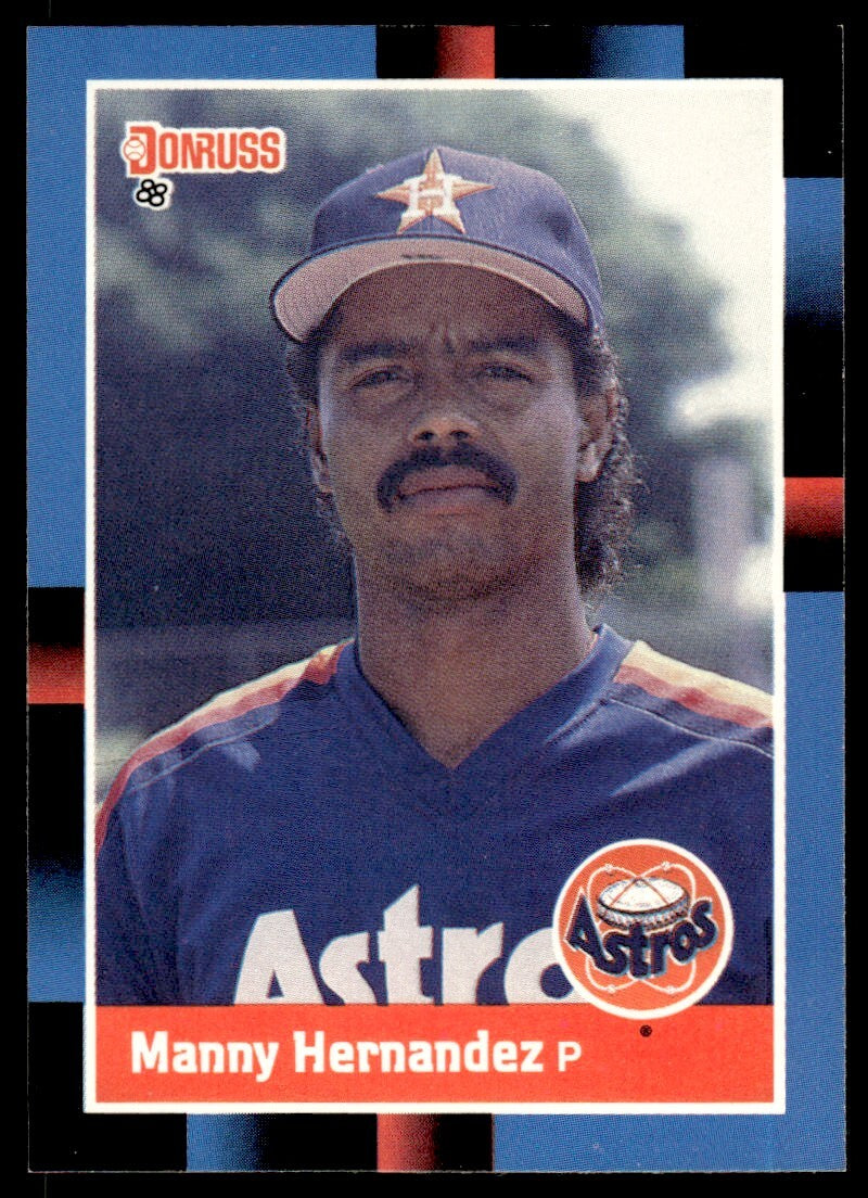 1988 Donruss Baseball Card Manny Hernandez Rookie Houston Astros #481