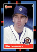 1988 Donruss Baseball Card Mike Henneman Rookie Detroit Tigers #420
