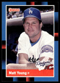 1988 Donruss Baseball Card Matt Young Los Angeles Dodgers #423