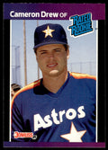 1989 Donruss Baseball Card Cameron Drew Rookie Houston Astros #30