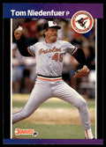 1989 Donruss Baseball Card Tom Niedenfuer Baltimore Orioles #282