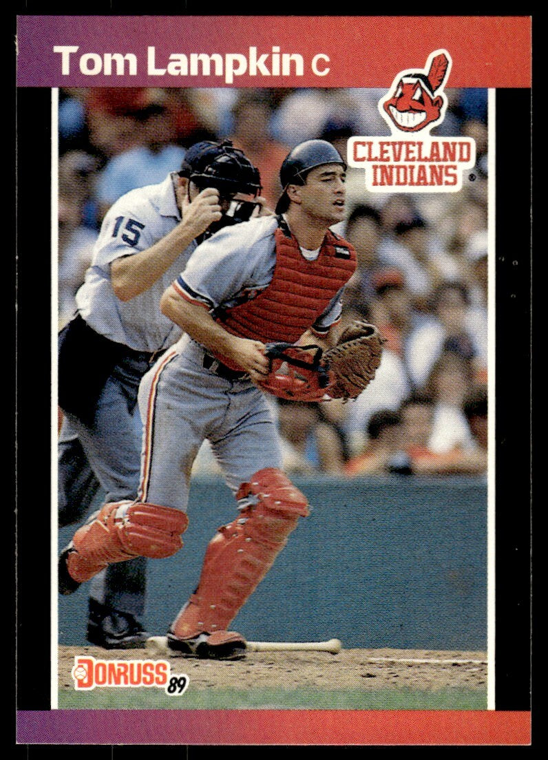 1989 Donruss Baseball Card Tom Lampkin Rookie Cleveland Indians #639