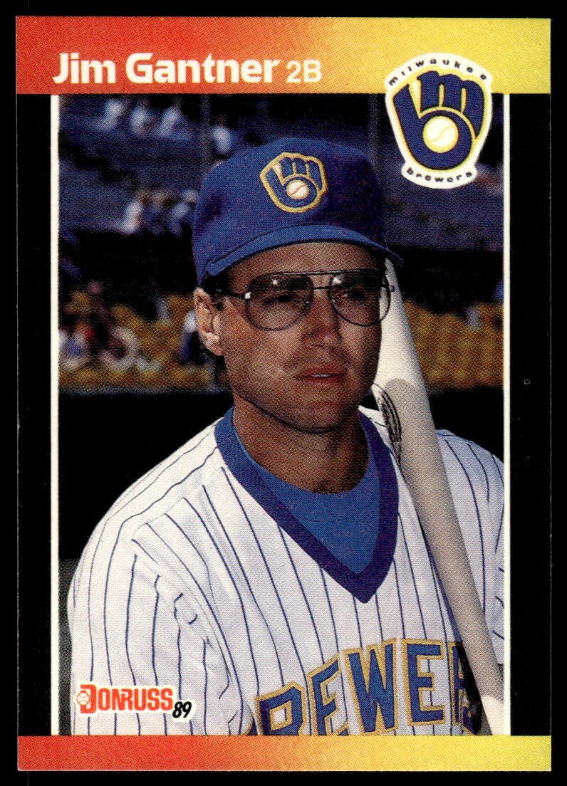 1989 Donruss Baseball Card Jim Gantner Milwaukee Brewers #264
