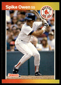 1989 Donruss Baseball Card Spike Owen Boston Red Sox #593
