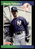 1989 Donruss Baseball Card Wayne Tolleson New York Yankees #659