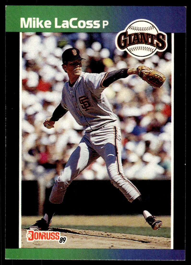 1989 Donruss Baseball Card Mike LaCoss San Francisco Giants #602
