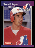 1989 Donruss Baseball Card Tom Foley Montreal Expos #342
