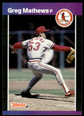 1989 Donruss Baseball Card Greg Mathews St. Louis Cardinals #281