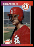 1989 Donruss Baseball Card Luis Alicea Rookie St. Louis Cardinals #466
