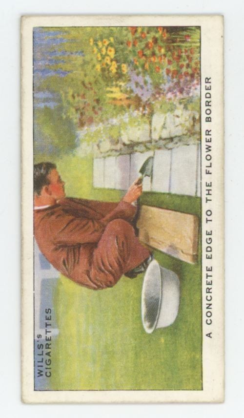 1923 Wills's Cigarettes Garden Hints Concrete Edge to the Flower Border #3