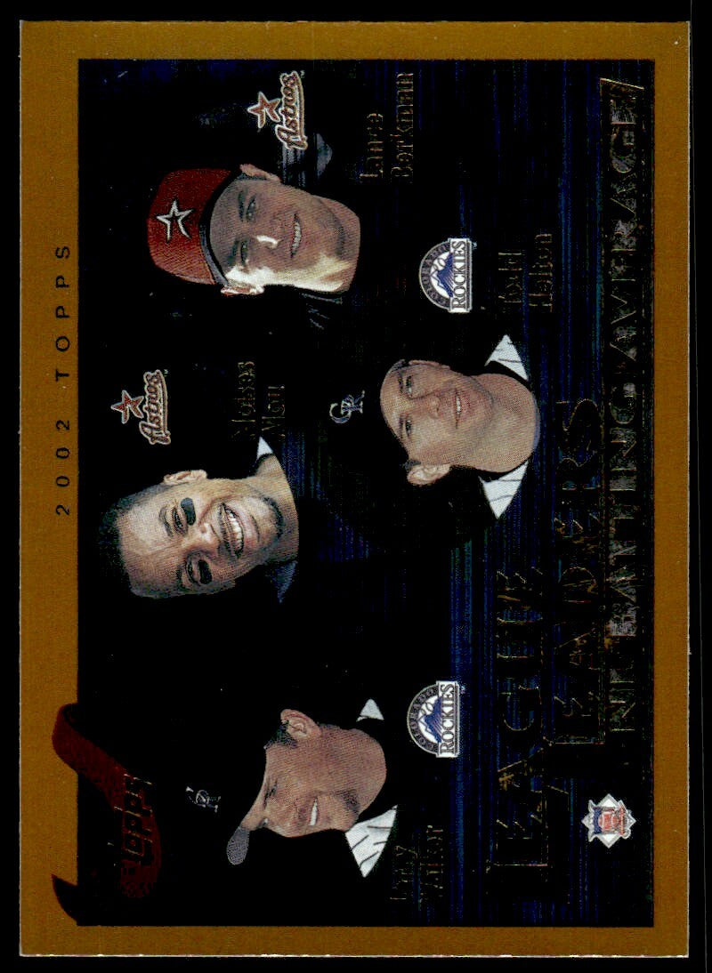 2002 Topps Baseball Card National League Batting Average Leaders #343