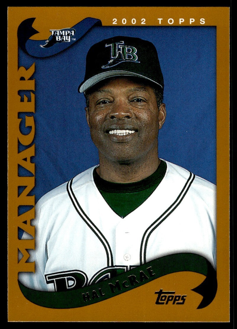 2002 Topps Baseball Card Hal McRae Tampa Bay Devil Rays #284
