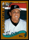 2002 Topps Baseball Card Tony Perez Baseball Card Florida Marlins #303