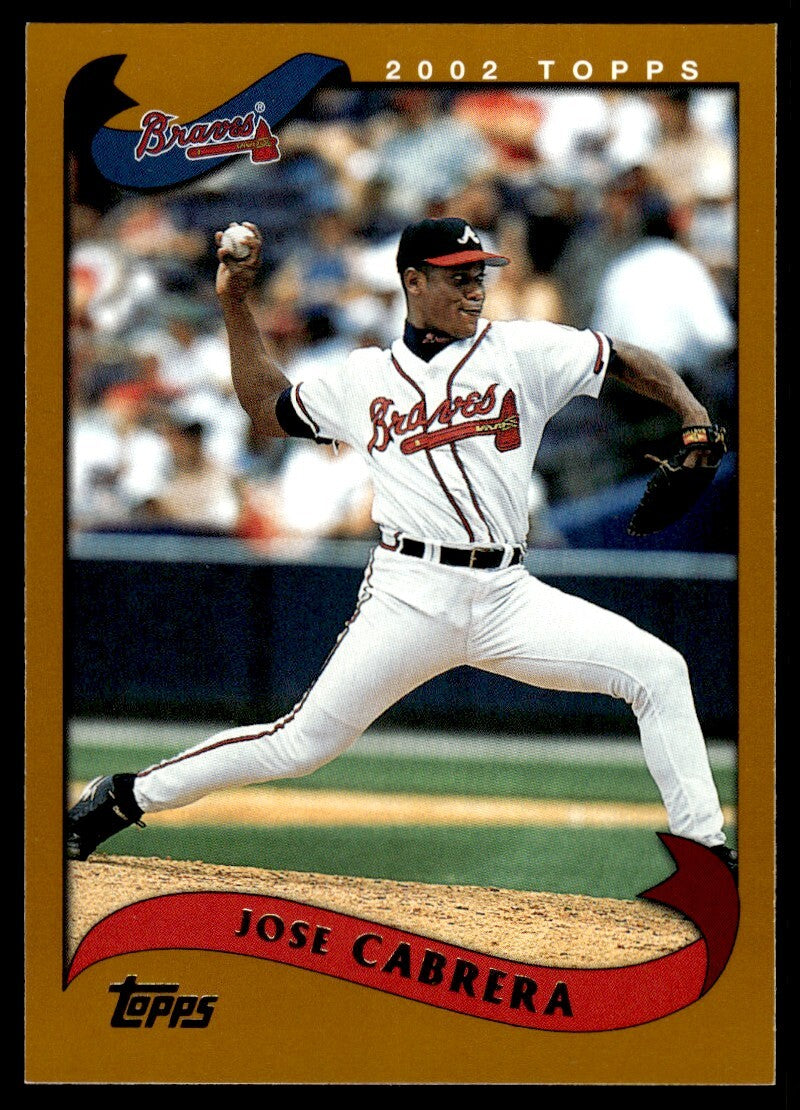 2002 Topps Jose Cabrera Baseball Card Atlanta Braves #129