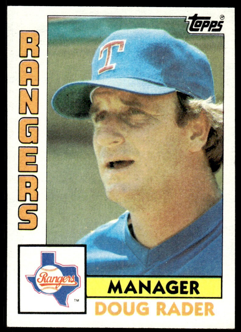 1984 Topps Doug Rader Texas Rangers #412