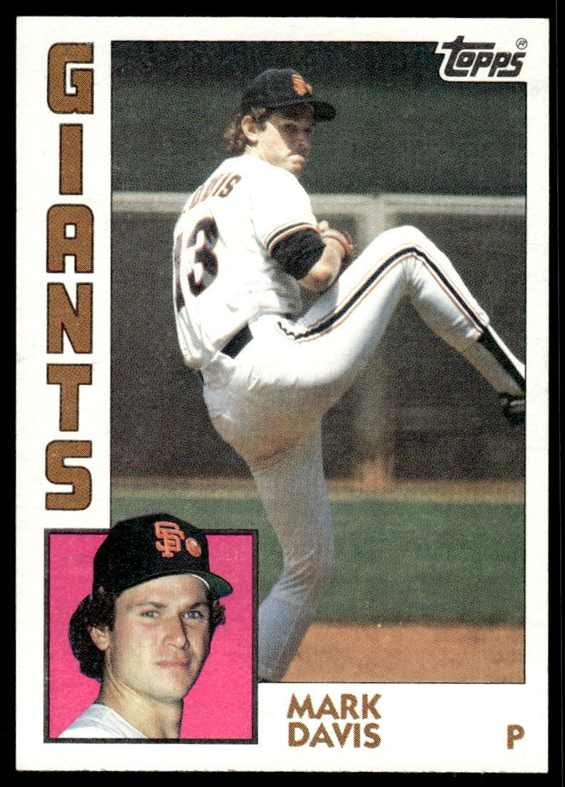 1984 Topps Baseball Card Mark Davis San Francisco Giants #343