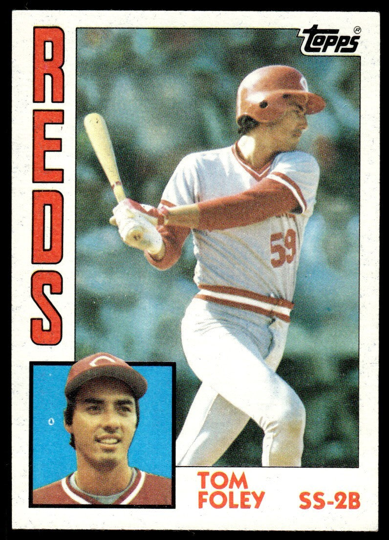 1984 Topps Baseball Card Tom Foley Rookie Cincinnati Reds #632