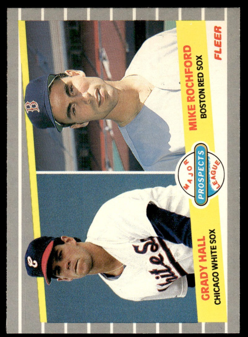 1989 Fleer Baseball Card Grady Hall/Mike Rochford #650