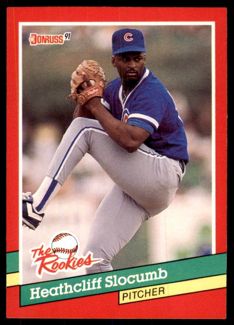 1991 Donruss The Rookies Heathcliff Slocumb Baseball Cards #25
