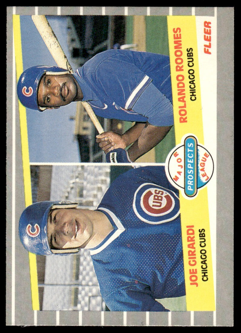 1989 Fleer Baseball Card Joe Girardi/Rolando Roomes Rookie #644