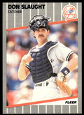 1989 Fleer Baseball Card Don Slaught New York Yankees #271