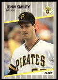 1989 Fleer Baseball Card John Smiley Pittsburgh Pirates #221